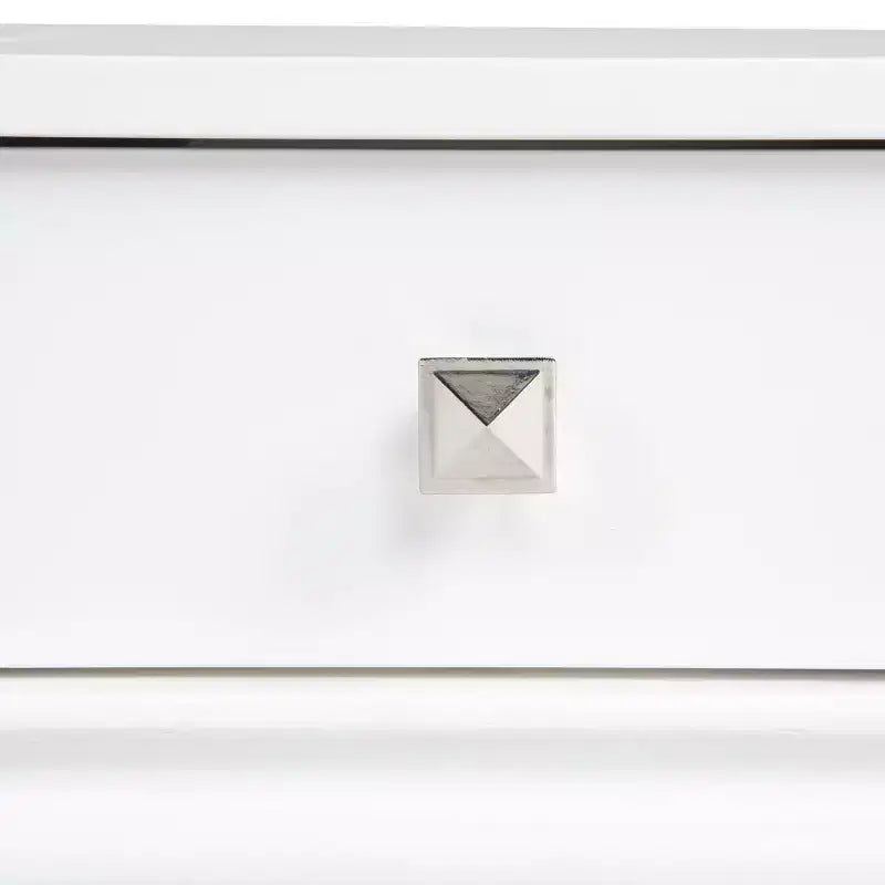 Tavolo da Trucco Tradizionale con Specchio, Top Sollevabile, 2 Cassetti e Sgabello Imbottito Bianco in Legno
