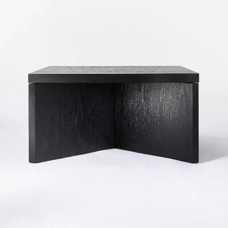 Tavolino quadrato in legno nero - ™ con: gambe moderne con design a X