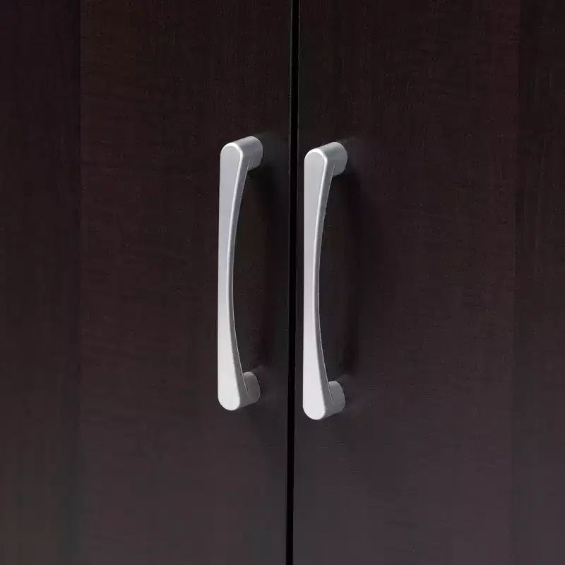 2 Ante Mobile Scarpiera Ingresso in Legno con Ripiani a Giorno Marrone - : Organizzatore per Armadio, Finitura Wengè