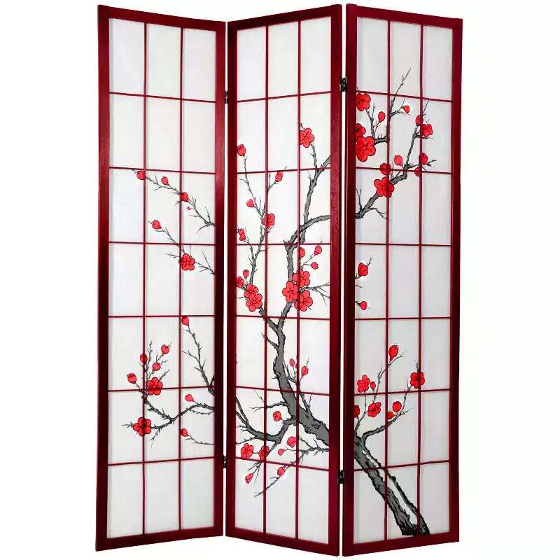 Oriental Furniture Paravento Shoji Blossom Alto 180 cm