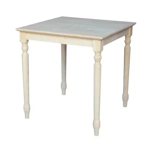30 Square Solid Table Unfinished - International Concepts