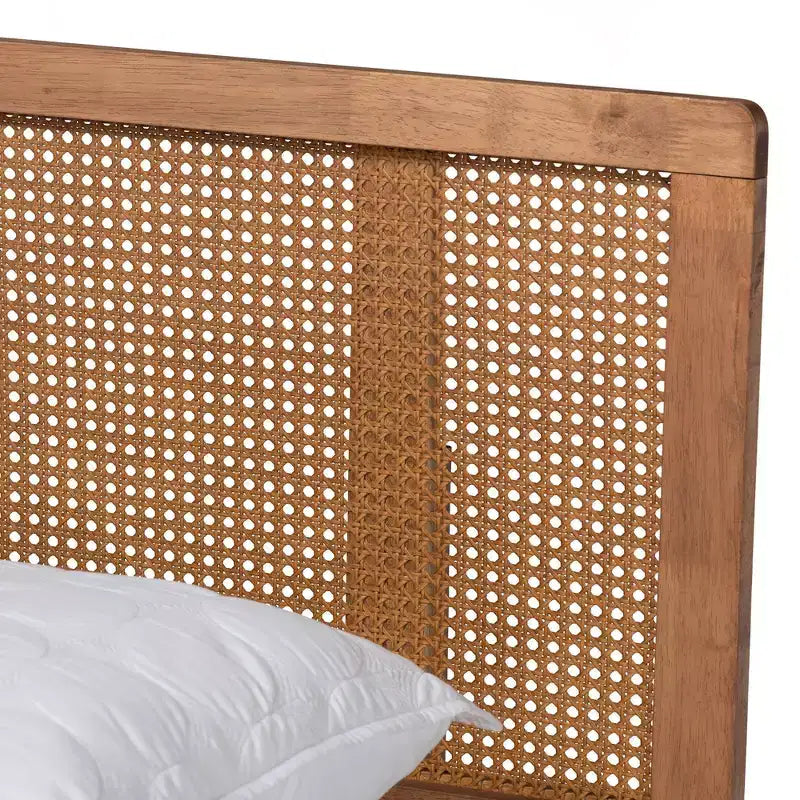 Letto a piattaforma in legno Frassino Noce