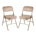Set of 2 Premium Vinyl Padded Folding Chairs - Hampden Furnishings