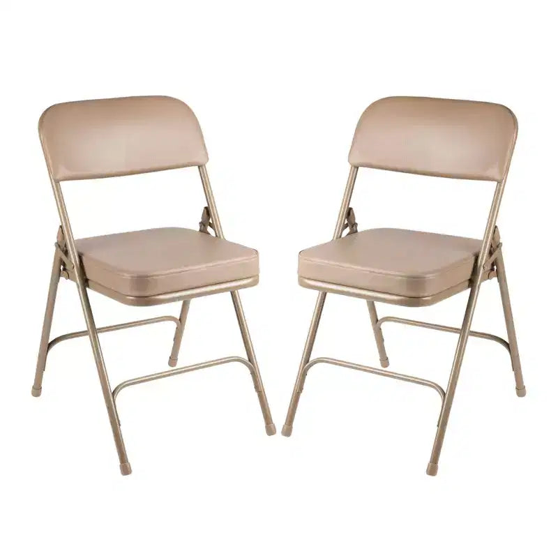 Set of 2 Premium Vinyl Padded Folding Chairs - Hampden Furnishings