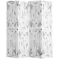 HOMCOM 5.5' Tall 4-Panel Room Divider and Folding Privacy Screen, Privacy Divider, Partition Wall for Indoor Bedroom Office Living Room, White