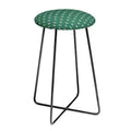 Maritza Lisa Retro Pink Leaf Counter Height Barstool - Deny Designs