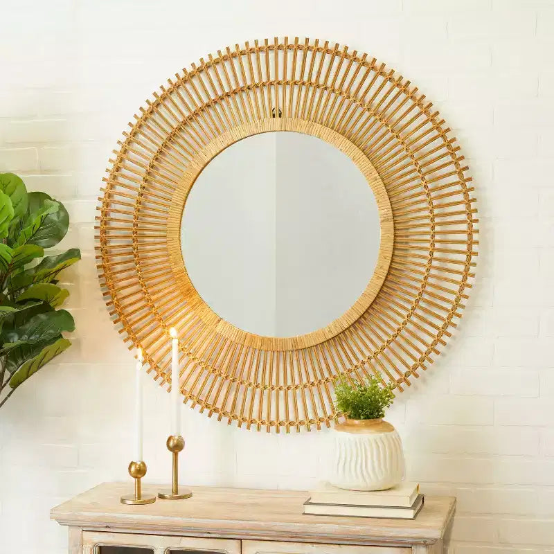 Bamboo Starburst Wall Mirror - Olivia & May
