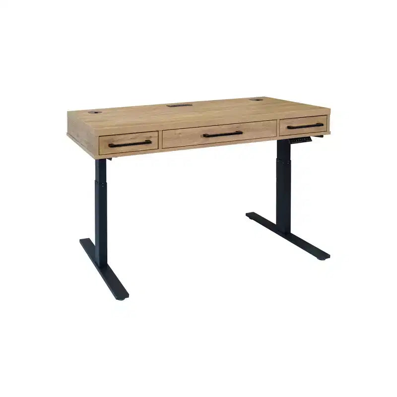 Scrivania Sit/Stand Elettronica Moderna per Ufficio in Laminato di Legno