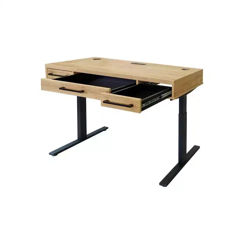 Scrivania Sit/Stand Elettronica Moderna per Ufficio in Laminato di Legno