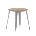 Flash Furniture Declan Commercial Grade Indoor/Outdoor Dining Table, 30 Round All Weather Poly Resin Top with Steel Base